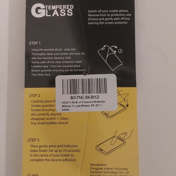 3 pack templered screen protector for iPhone 11,XR (12) - Picture 6 of 6